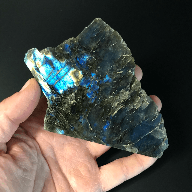 LABRADORITE BLEUE- Brut semi-polie [MADAGASCAR]