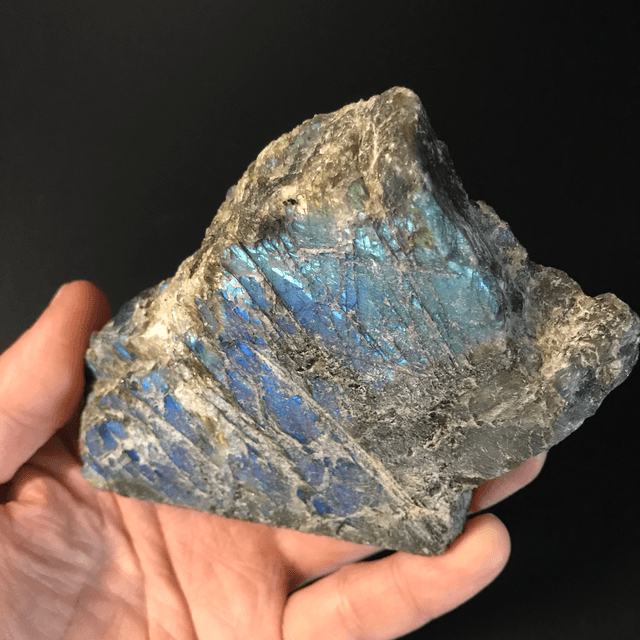LABRADORITE BLEUE- Brut semi-polie [MADAGASCAR]