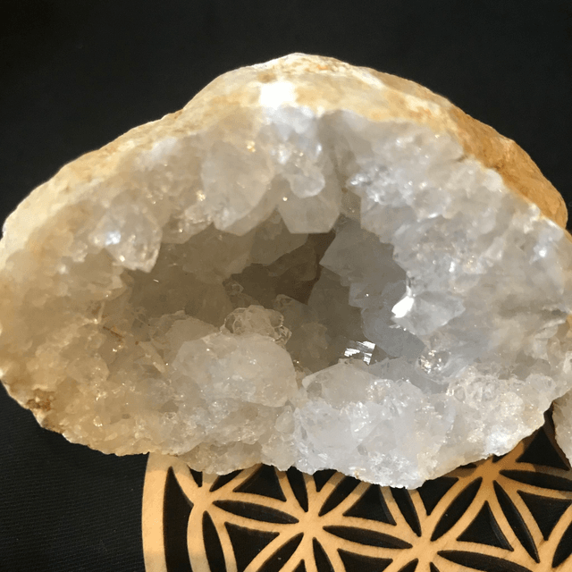 QUARTZ/CRISTAL DE ROCHE - Géode (le duo) PM du Maroc