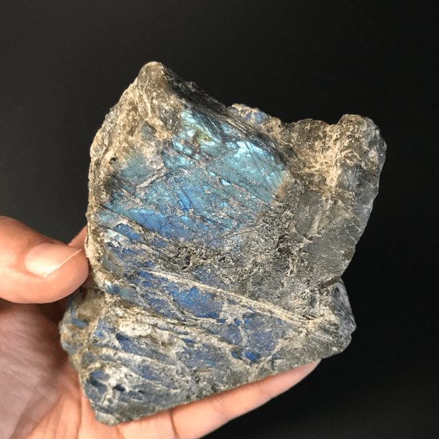 LABRADORITE BLEUE- Brut semi-polie [MADAGASCAR]