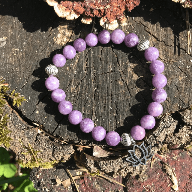 BRACELET MALA en Lépidolite de Madagascar