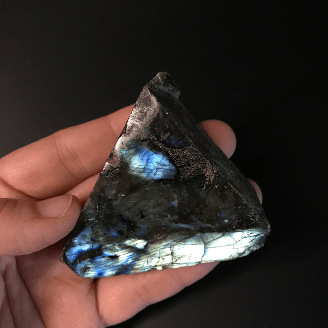 LABRADORITE BLEUE- Brut semi-polie [MADAGASCAR]