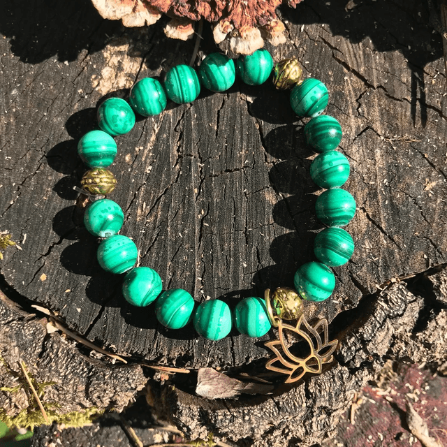 BRACELET MALA en Malachite du Congo PM