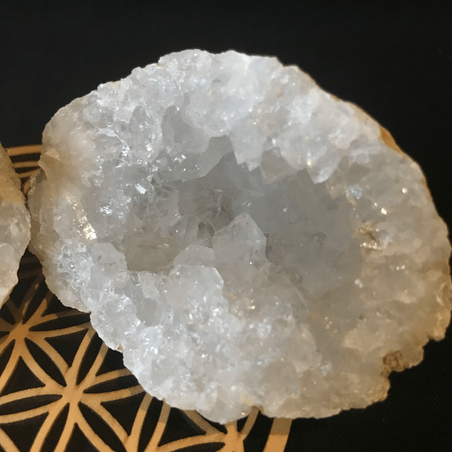 QUARTZ/CRISTAL DE ROCHE - Géode (le duo) PM du Maroc