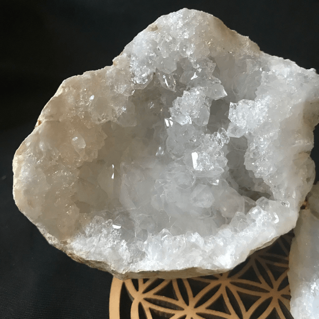 QUARTZ/CRISTAL DE ROCHE - Géode (le duo) GM du Maroc