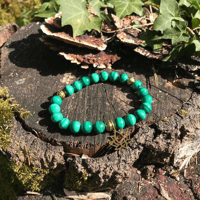 BRACELET MALA en Malachite du Congo MM